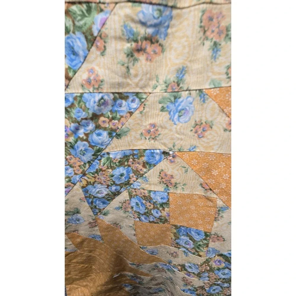 Patchwork Quilt Top Homemade - Picture 7 of 9